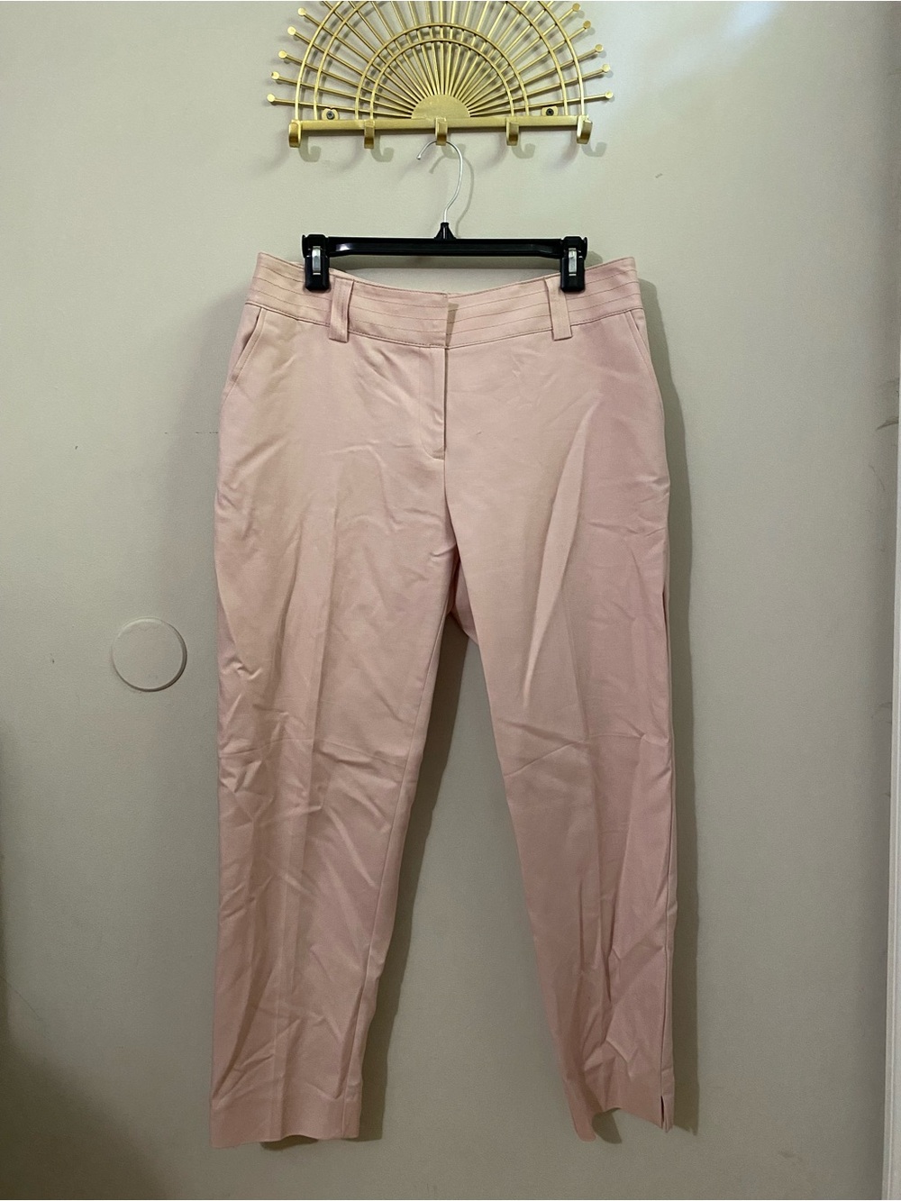 Jones New York Pale Pink Tailored Ankle Trousers